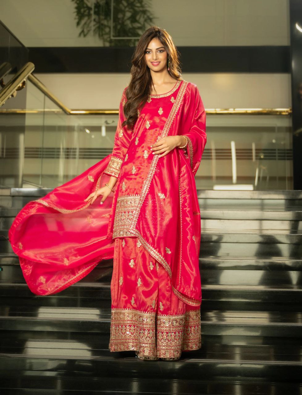 Stunning Embroidered Sharara Set – Designer Festive Wear