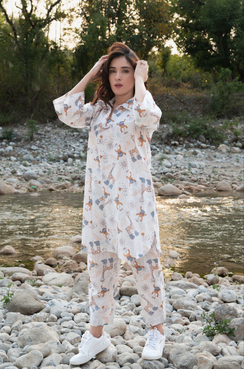 Wild Whimsy Safari Print Co-ord Set 🐒🌞