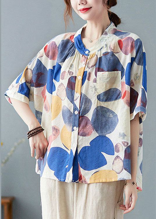 🌺 Floral button-up linen shirt!