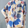 🌺 Floral button-up linen shirt!