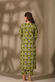 Olive Ikat Charm Co-ord Set