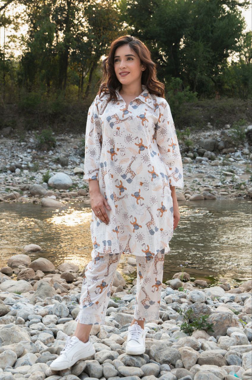 Wild Whimsy Safari Print Co-ord Set 🐒🌞
