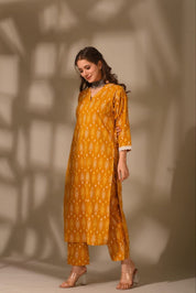 🌼 Mustard Sunset Ikat Co-ord Set