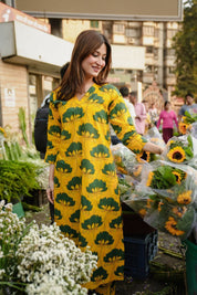 Bazaar Bloom Mustard Lotus Print Co-ord Set 💛🌿