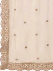 ✨ Elegant Champagne Gold Embroidered Sharara Set