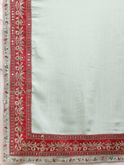 Mint Green Elegance – Embroidered Suit Set with Dupatta