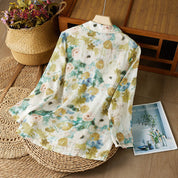 Yellow Floral Blazer Shirt For Her (W10)