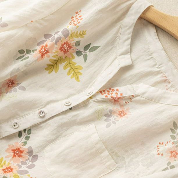 Floral Printed Linen Shirt
