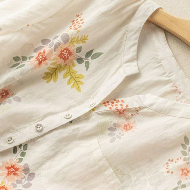 Floral Printed Linen Shirt