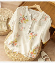 Floral Printed Linen Shirt